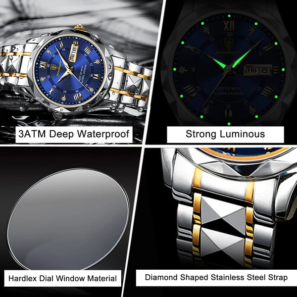 Waterproof Luxury Watch With Luminous Function