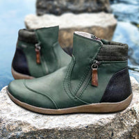Waterproof orthopedic women's boots with zipper