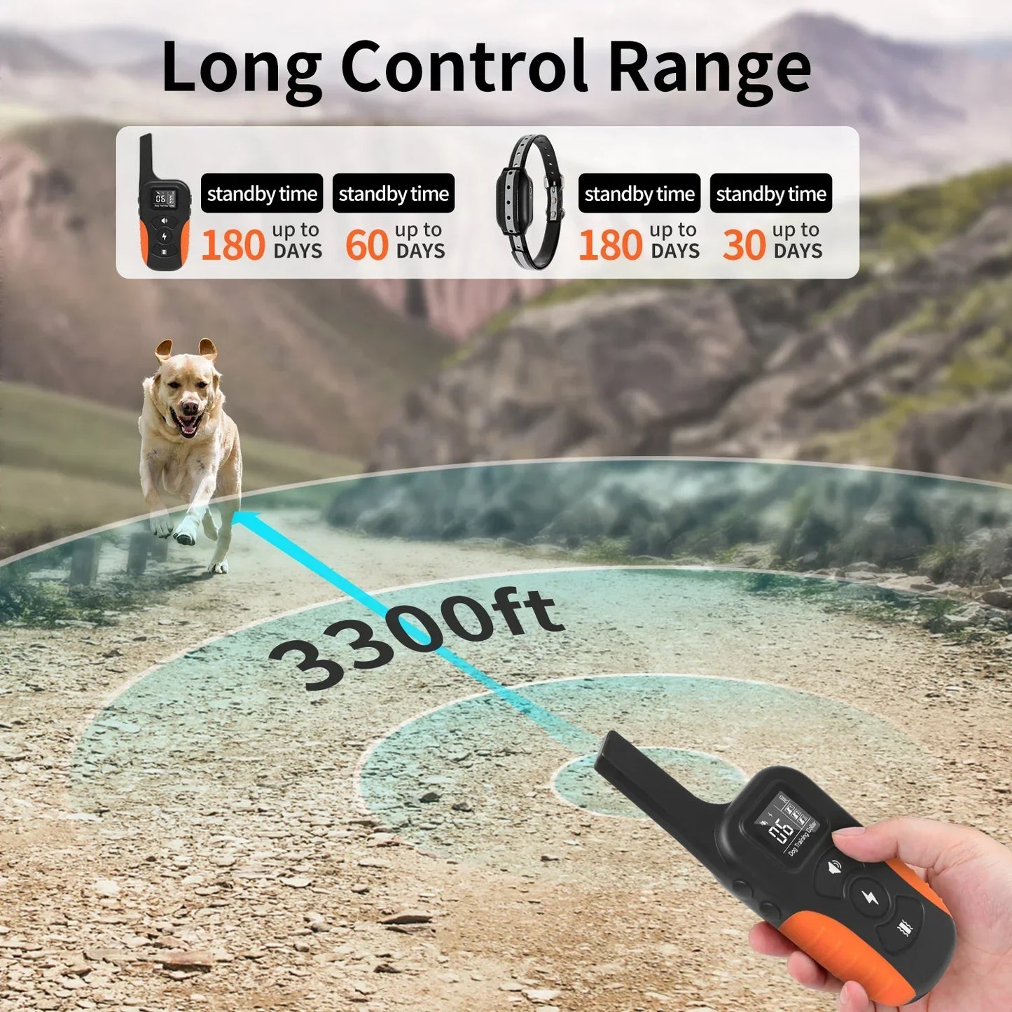 Waterproof Remote Dog Training Collar with Shock & Beep