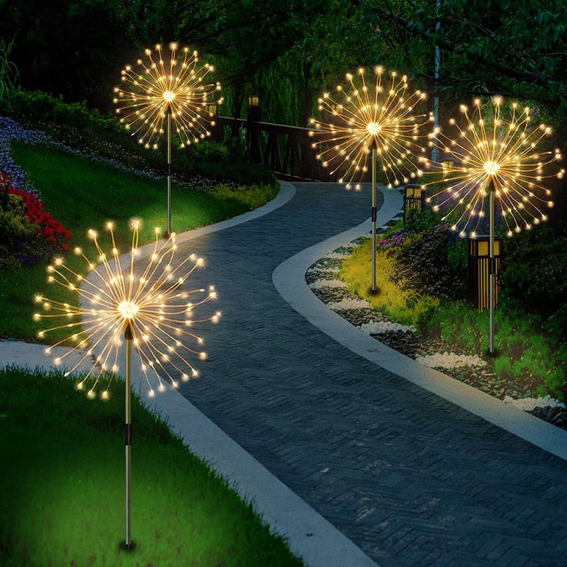 Waterproof Solar Garden Firework Lamp