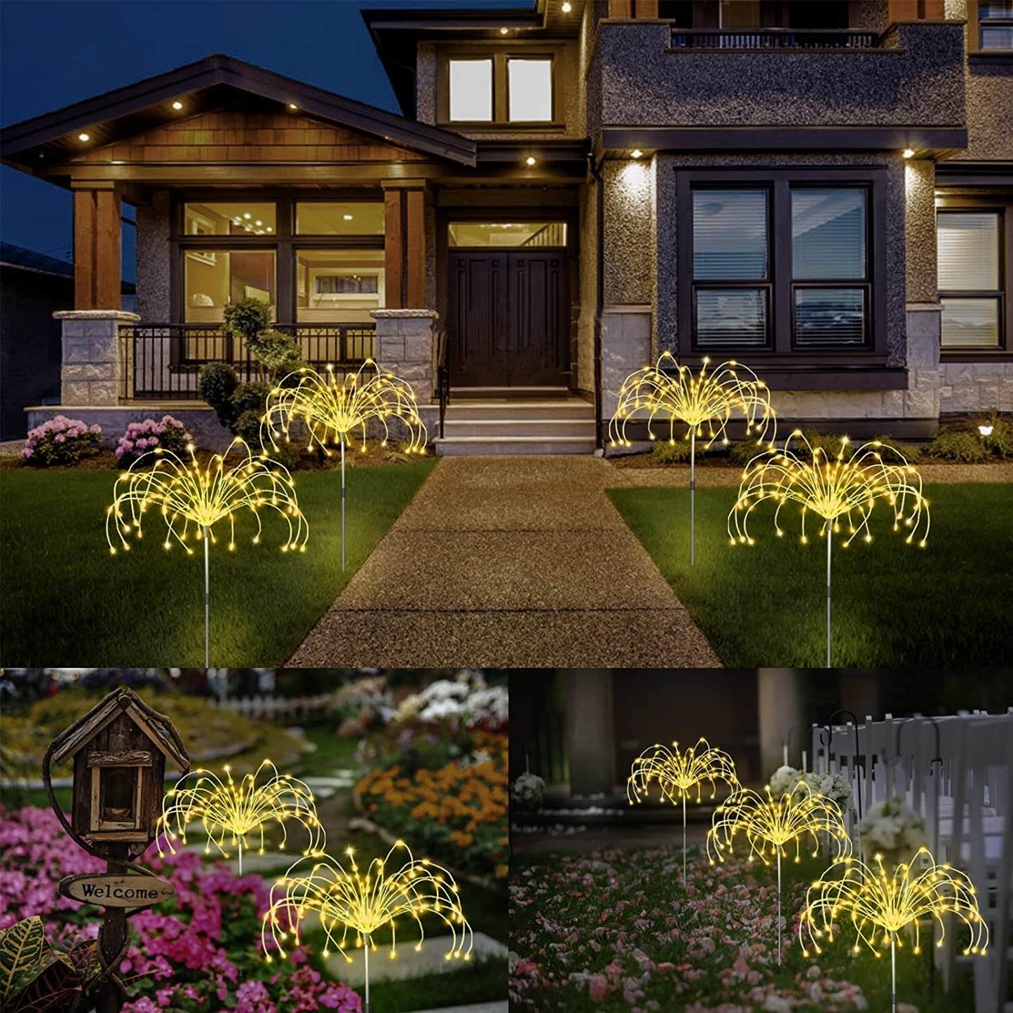 Waterproof Solar Garden Firework Lamp