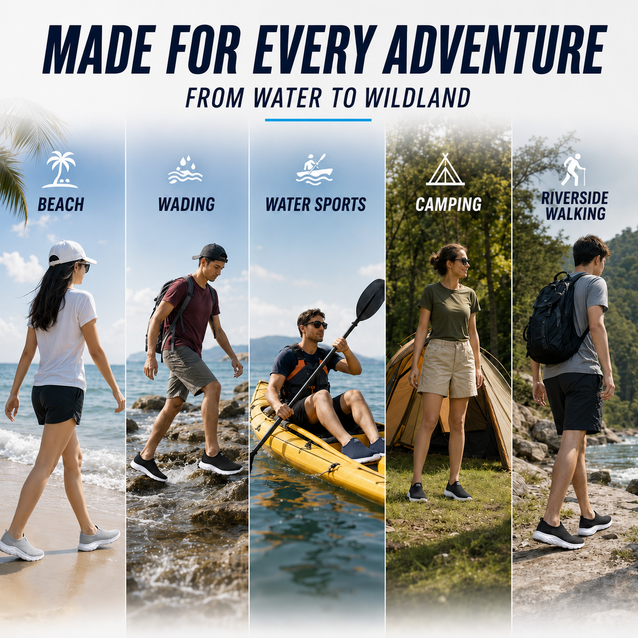 Waverun Lightweight Breathable Water Sports Shoe