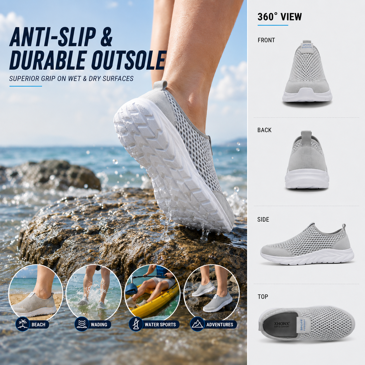 Waverun Lightweight Breathable Water Sports Shoe