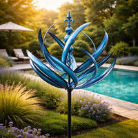 Weather Vane | Metal Wind Spinner in Lotus Shape | Rust Resistant | Windbloom