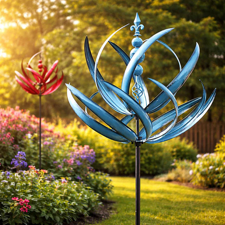 Weather Vane | Metal Wind Spinner in Lotus Shape | Rust Resistant | Windbloom
