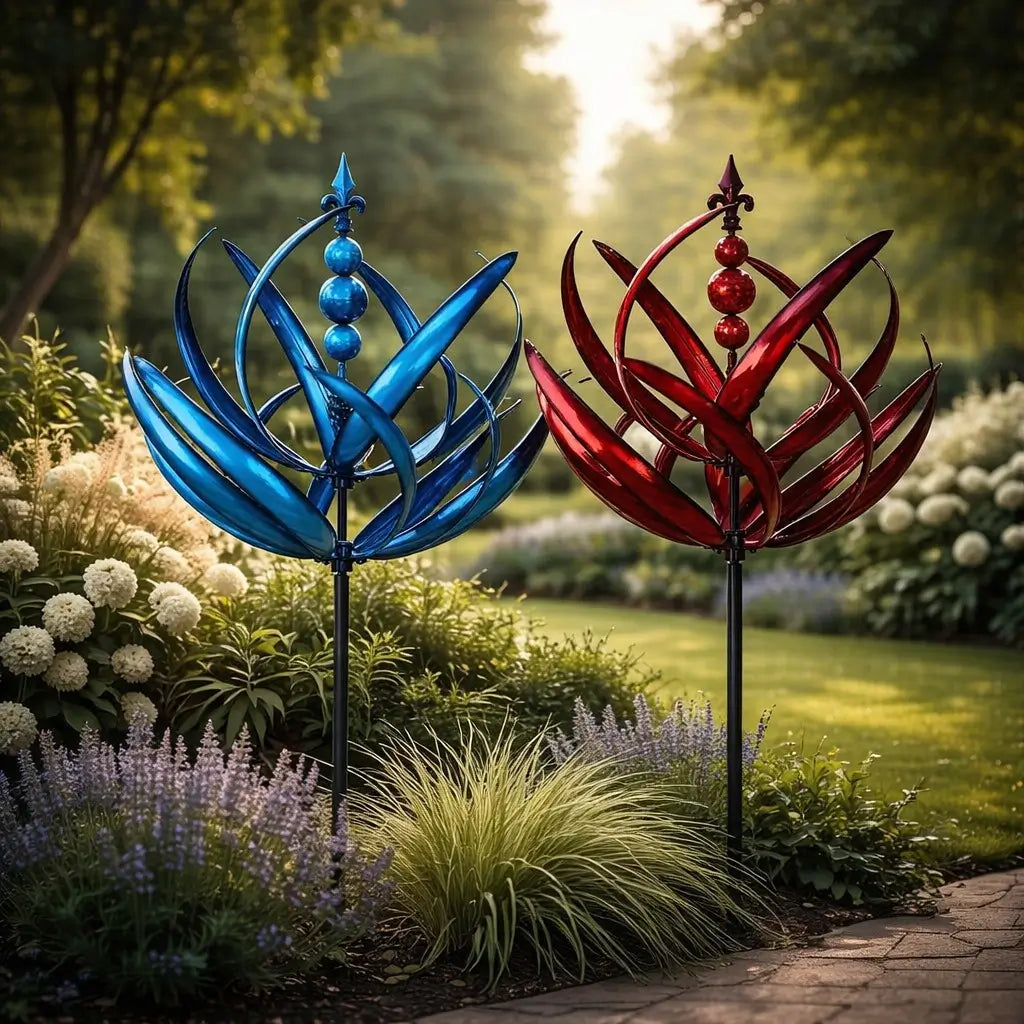 Weather Vane | Metal Wind Spinner in Lotus Shape | Rust Resistant | Windbloom