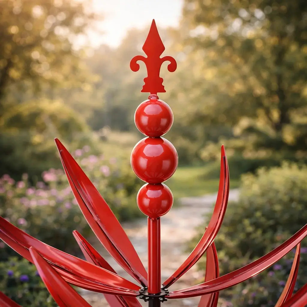 Weather Vane | Metal Wind Spinner in Lotus Shape | Rust Resistant | Windbloom