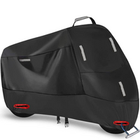 Weatherproof Motorcycle Cover | Oxford Fabric | Reflective Strips & Reinforced Lock Openings | StormShell