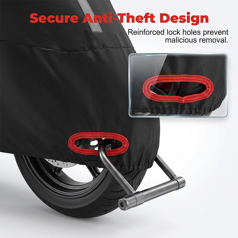 Weatherproof Motorcycle Cover | Oxford Fabric | Reflective Strips & Reinforced Lock Openings | StormShell