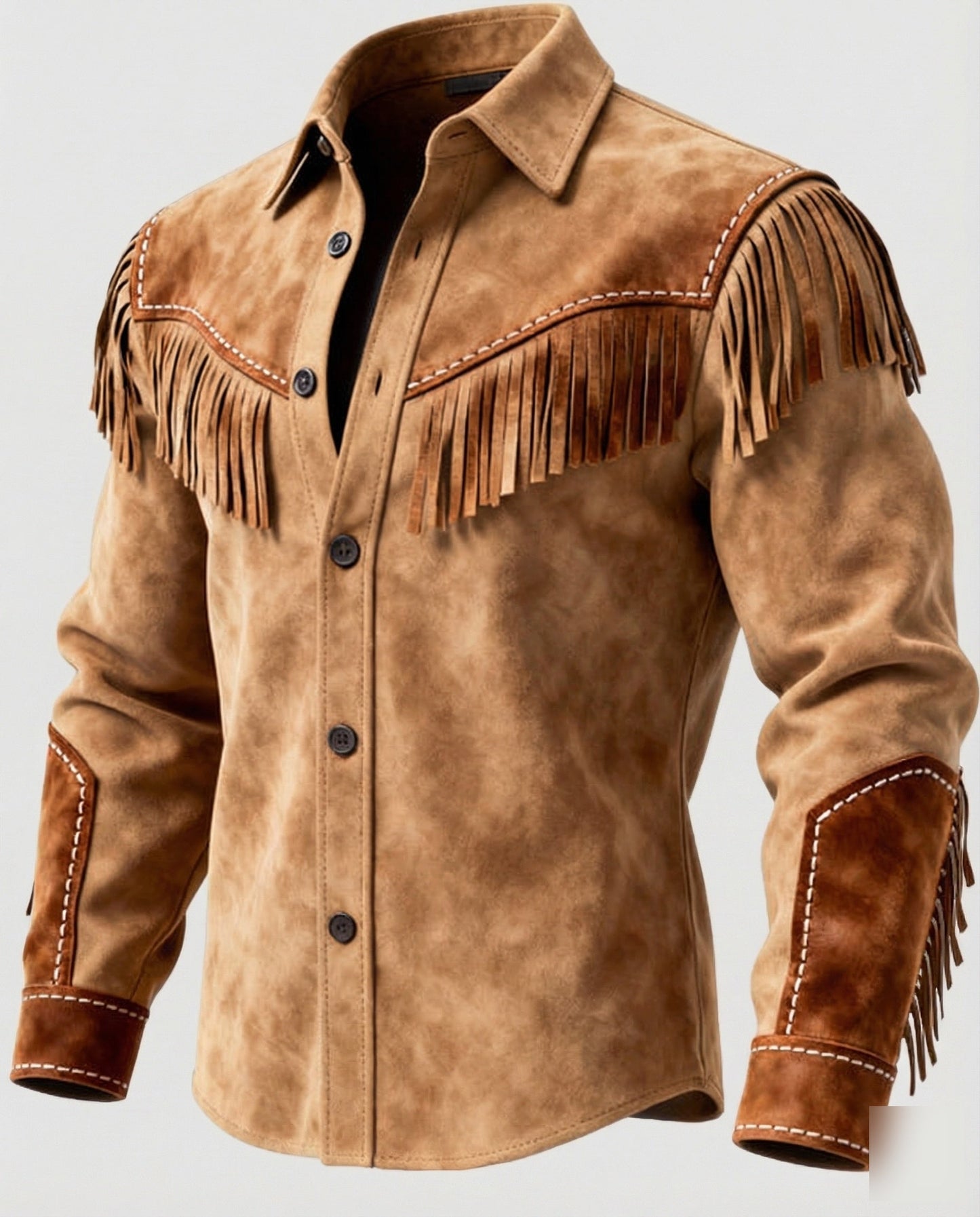 Western shirt with fringes and embroidery