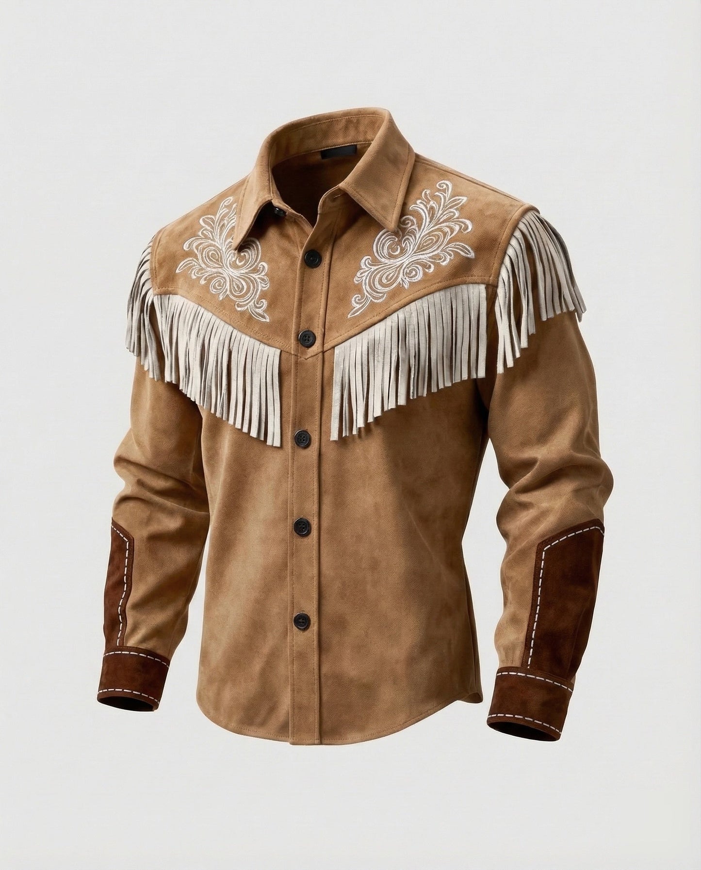 Western shirt with fringes and embroidery