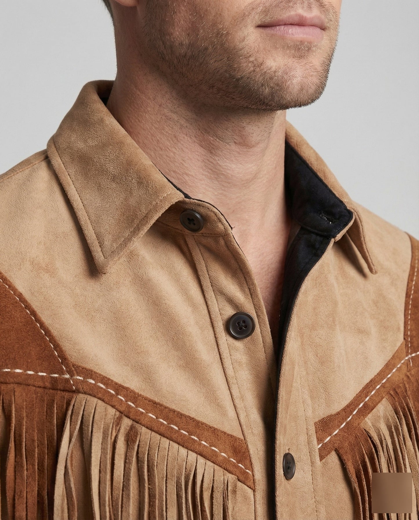 Western shirt with fringes and embroidery