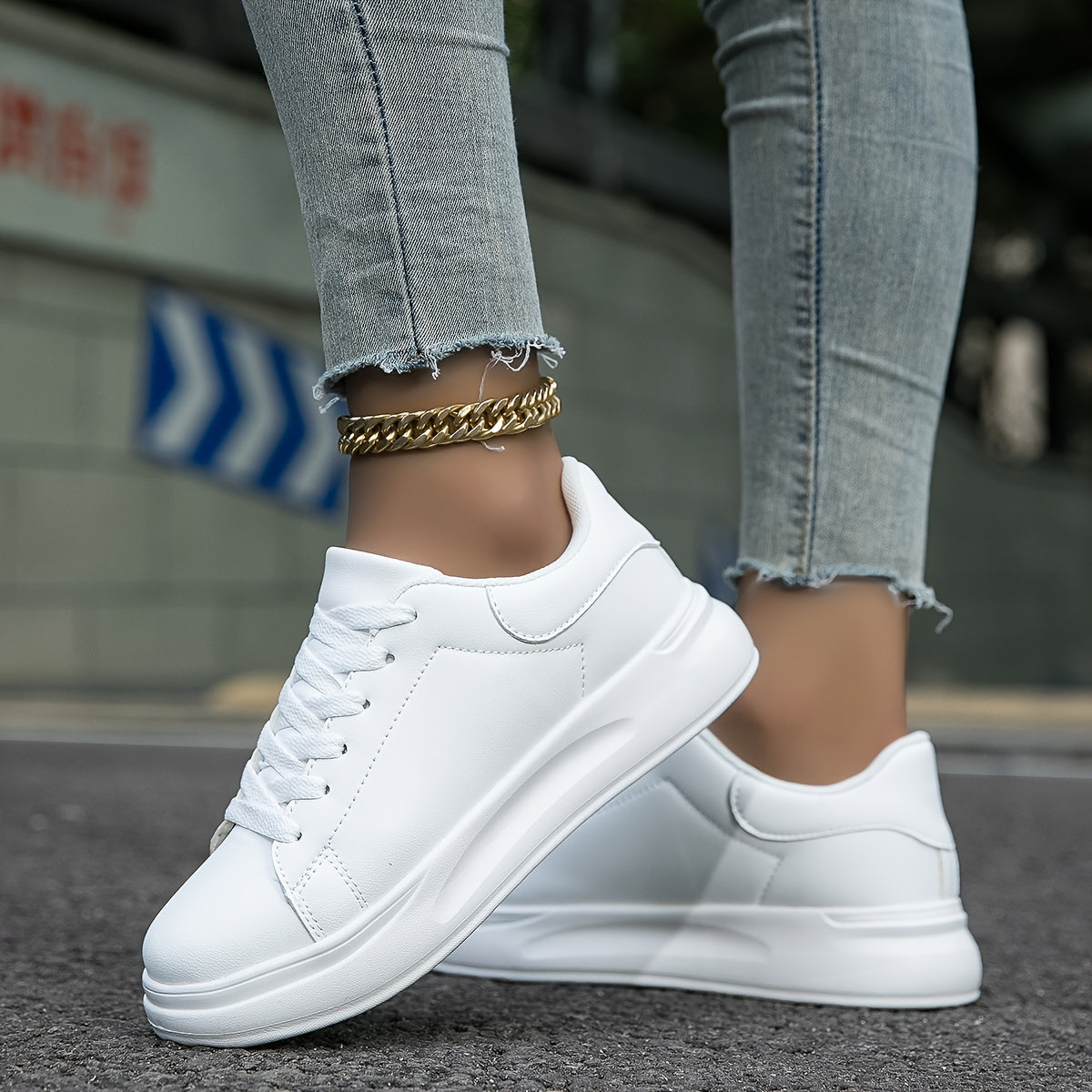 White Women's Sneakers - Orthopedic and Comfortable