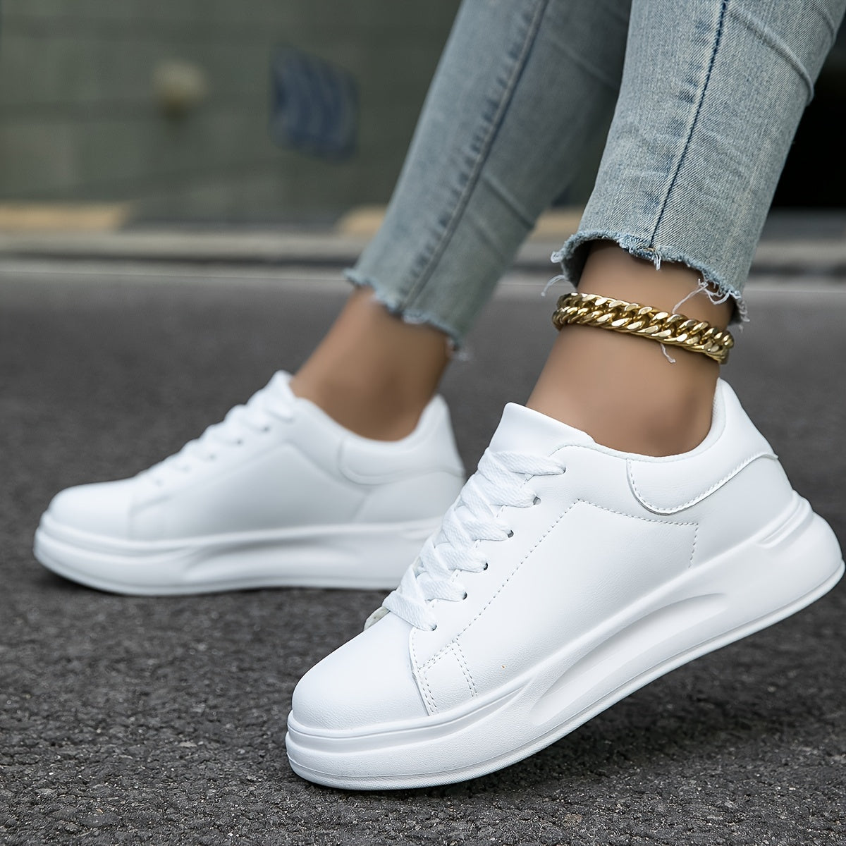 White Women's Sneakers - Orthopedic and Comfortable