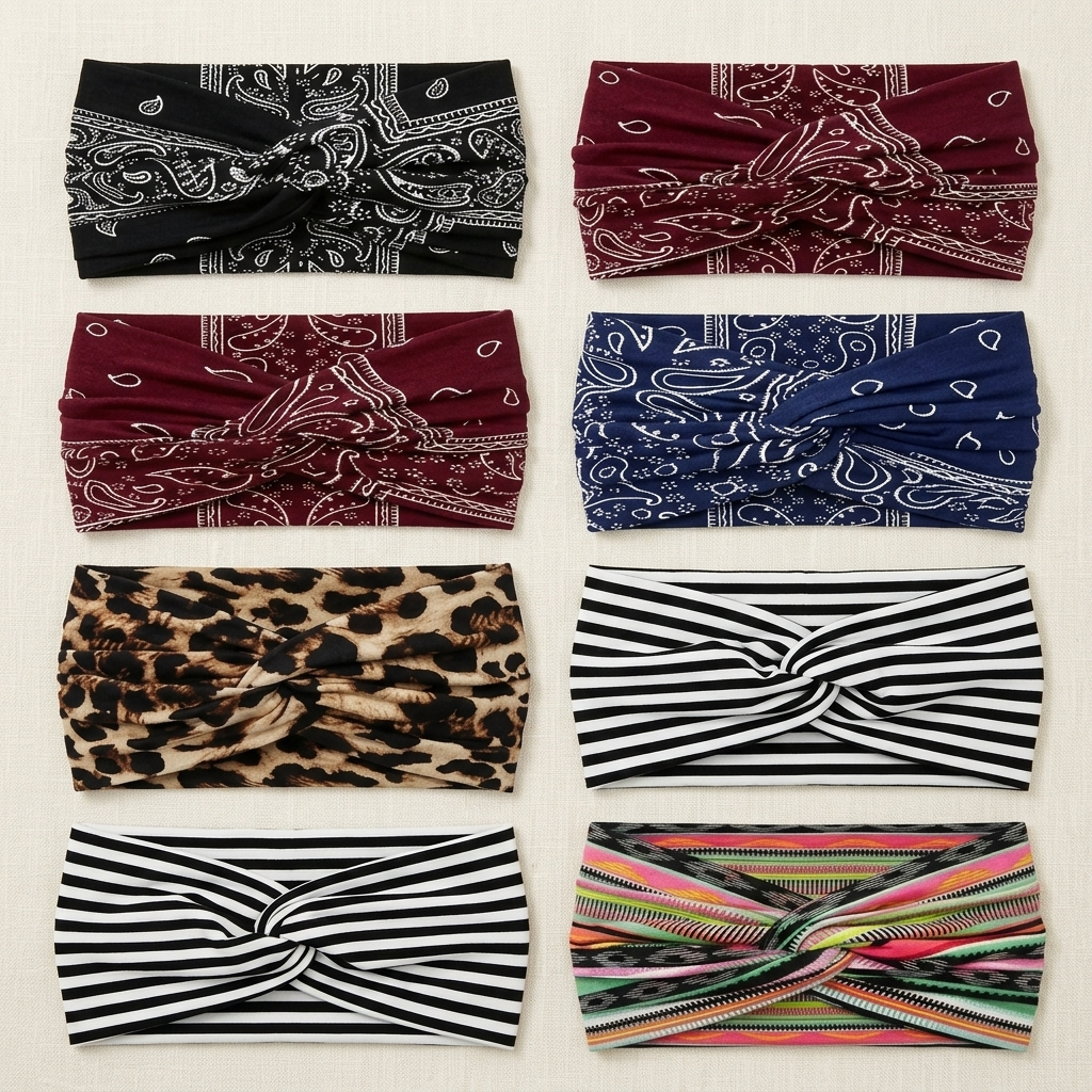 Wide Elastic Twist Headband