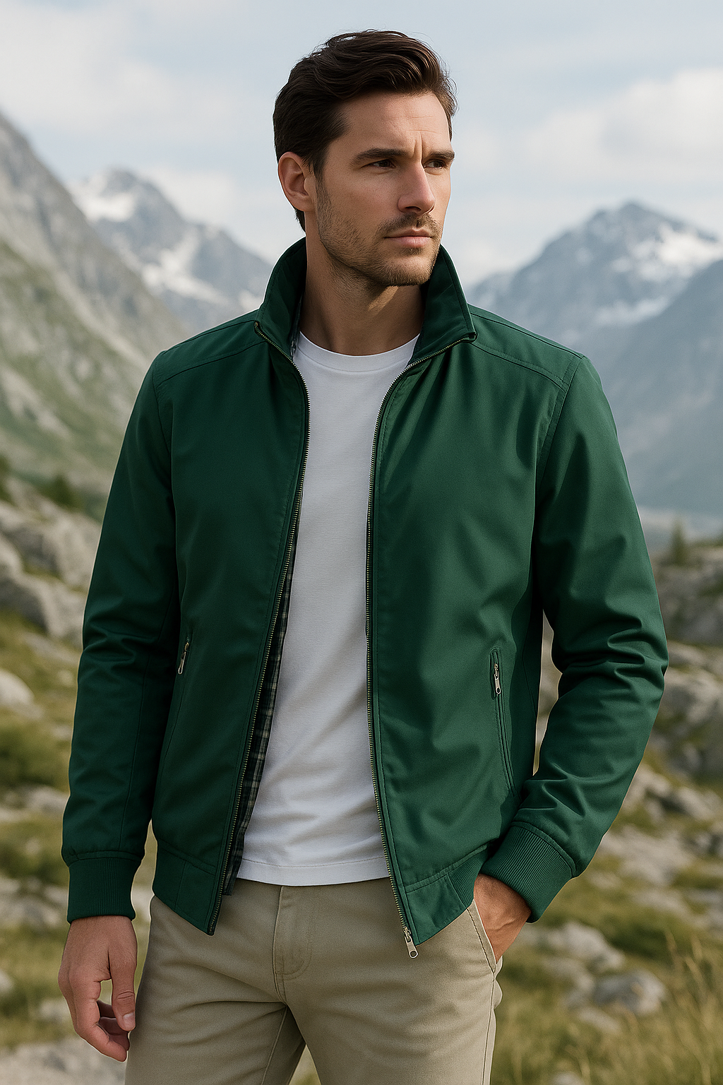 Windproof Men's Summer Jacket - Comfortable Minimalist Design