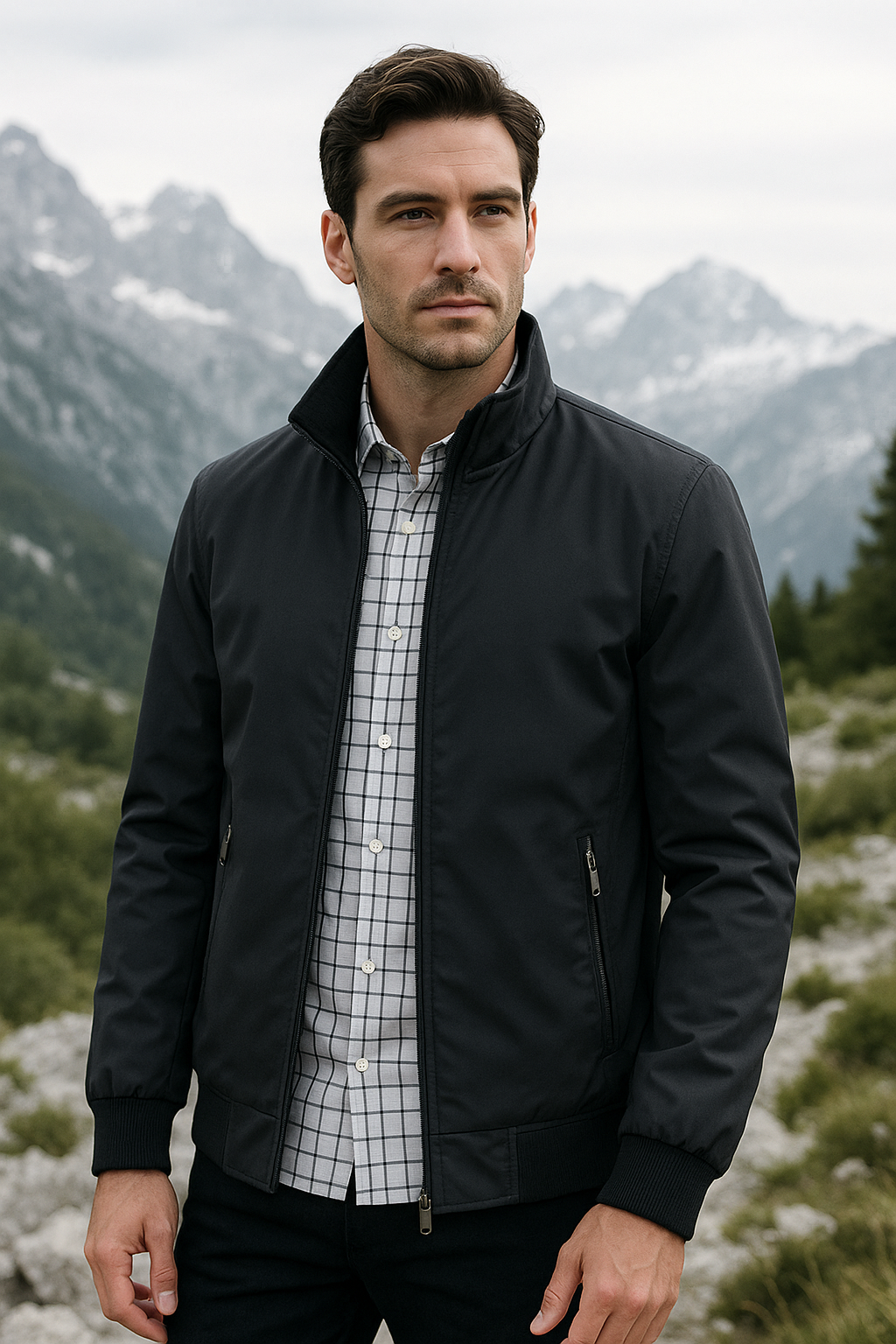Windproof Men's Summer Jacket - Comfortable Minimalist Design