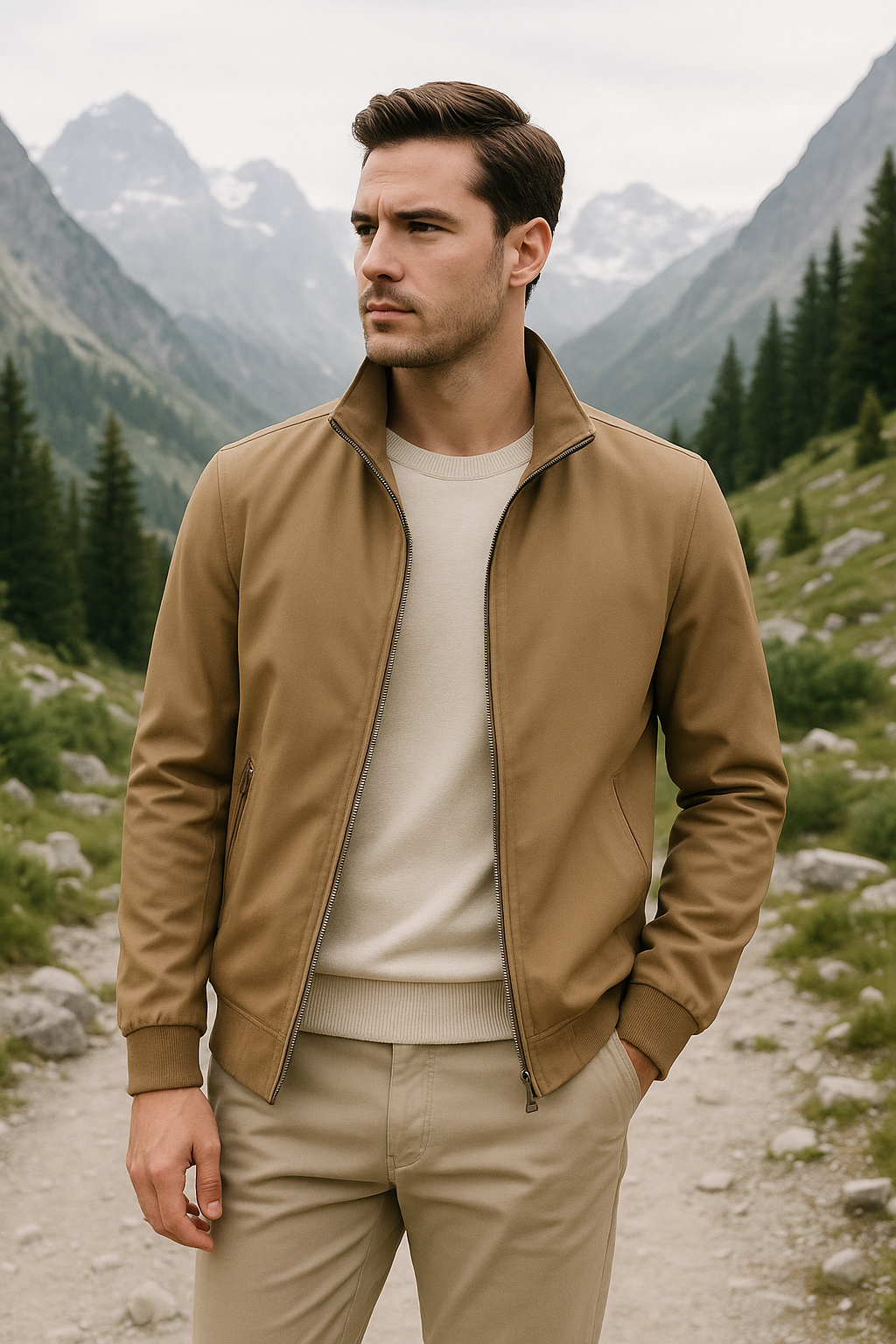 Windproof Men's Summer Jacket - Comfortable Minimalist Design