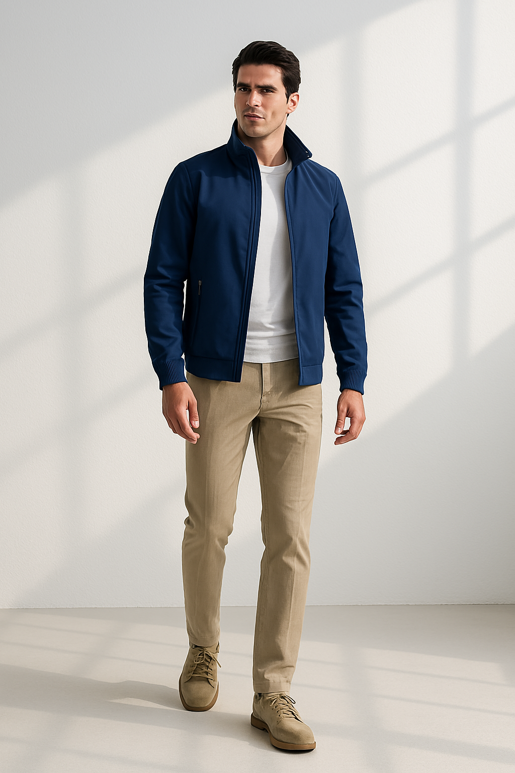 Windproof Men's Summer Jacket - Comfortable Minimalist Design