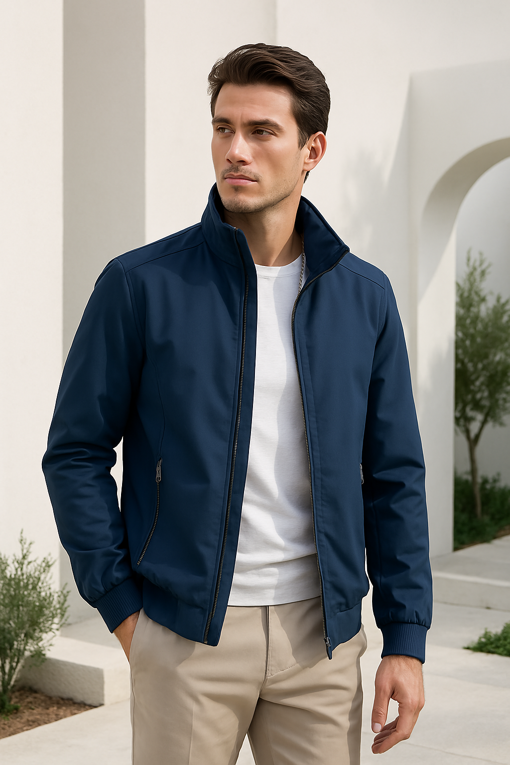 Windproof Men's Summer Jacket - Comfortable Minimalist Design