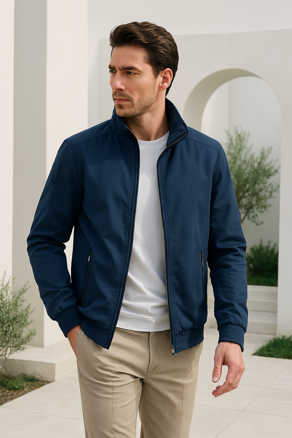Windproof Men's Summer Jacket - Comfortable Minimalist Design