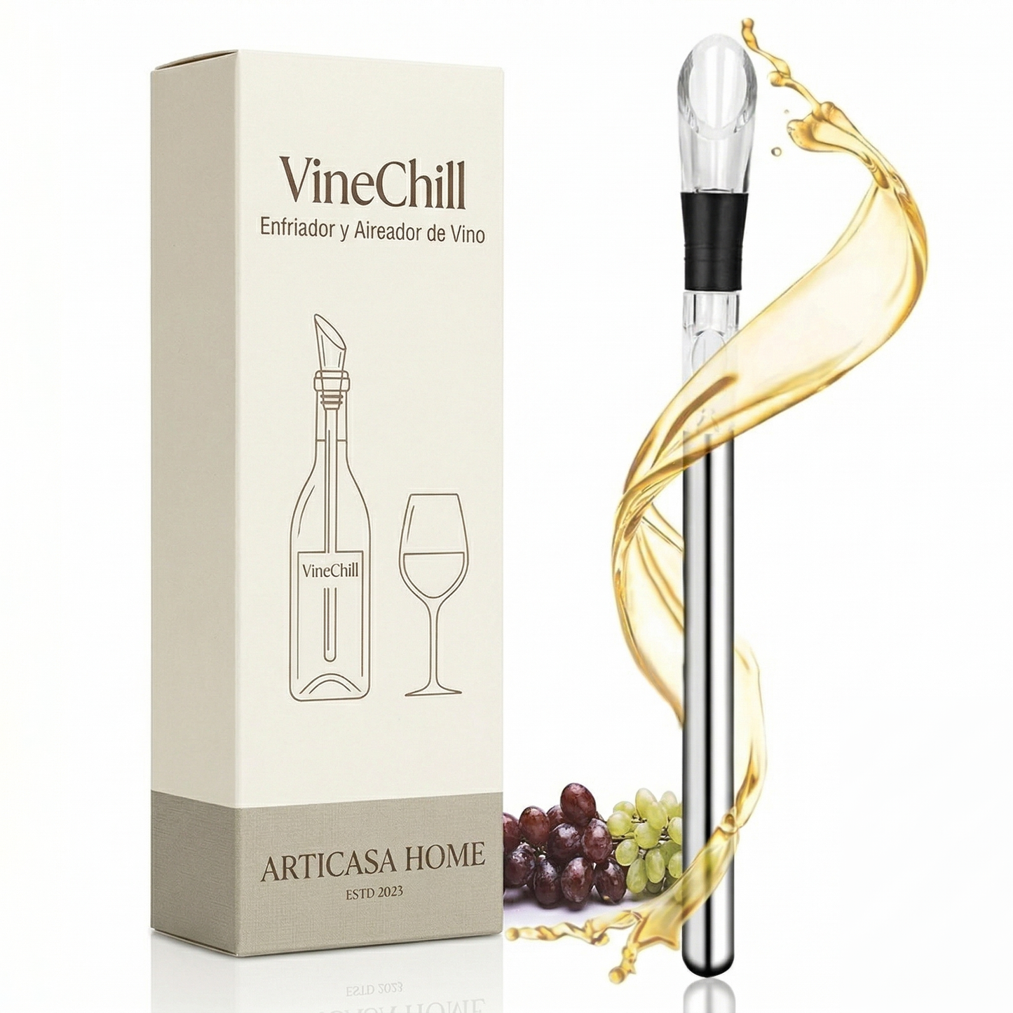 Wine Chiller and Aerator – Perfect Temperature Always 1+1 FREE