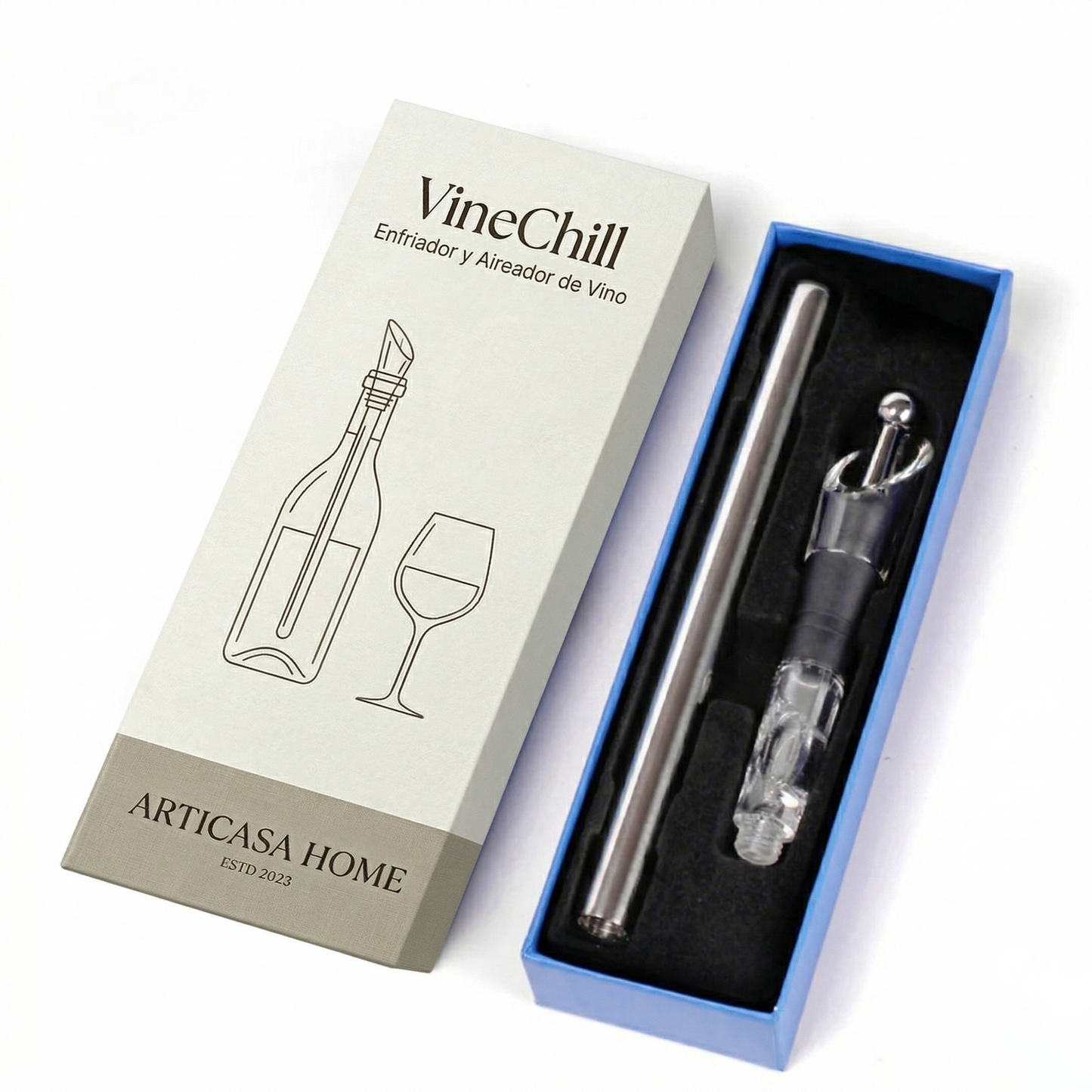 Wine Chiller and Aerator – Perfect Temperature Always 1+1 FREE