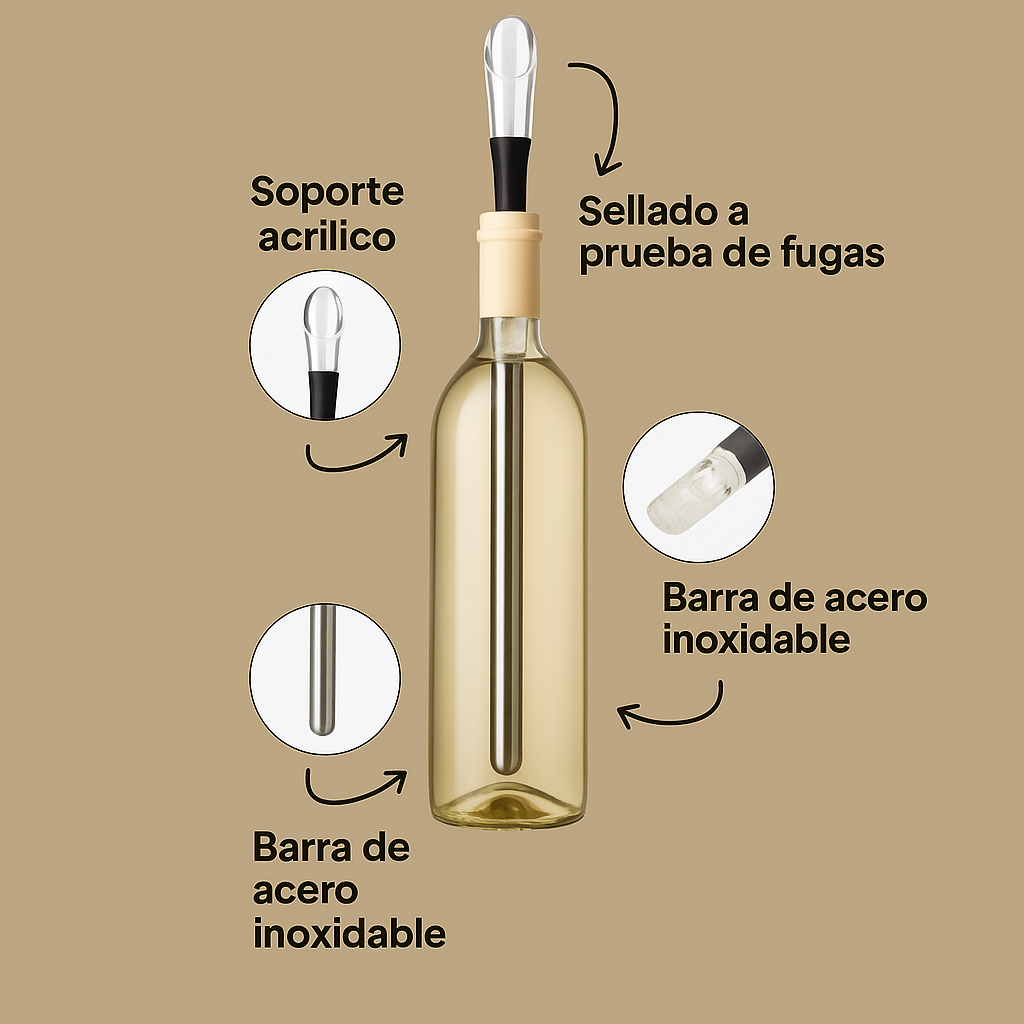 Wine Chiller and Aerator – Perfect Temperature Always 1+1 FREE