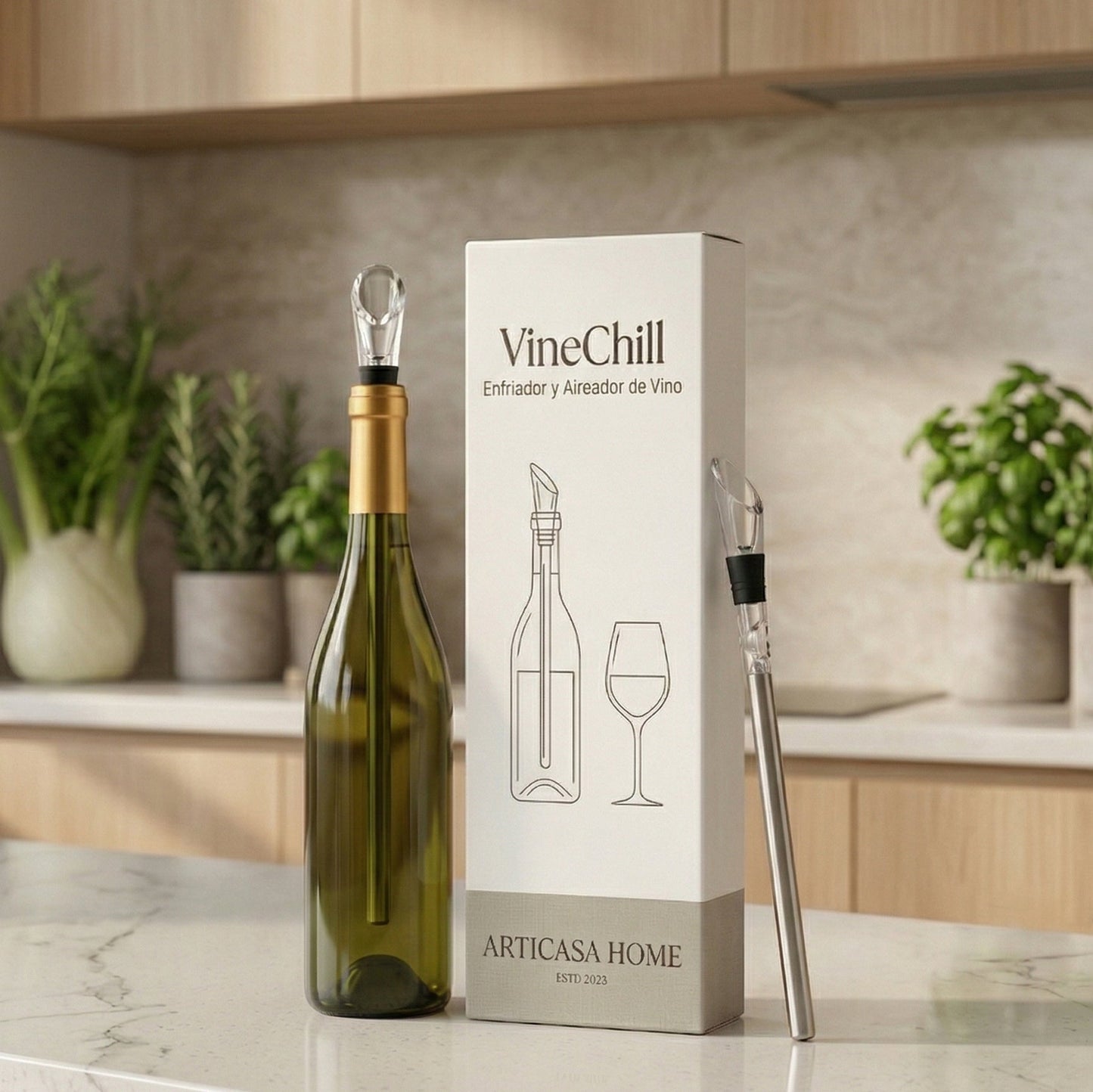 Wine Chiller and Aerator – Perfect Temperature Always 1+1 FREE