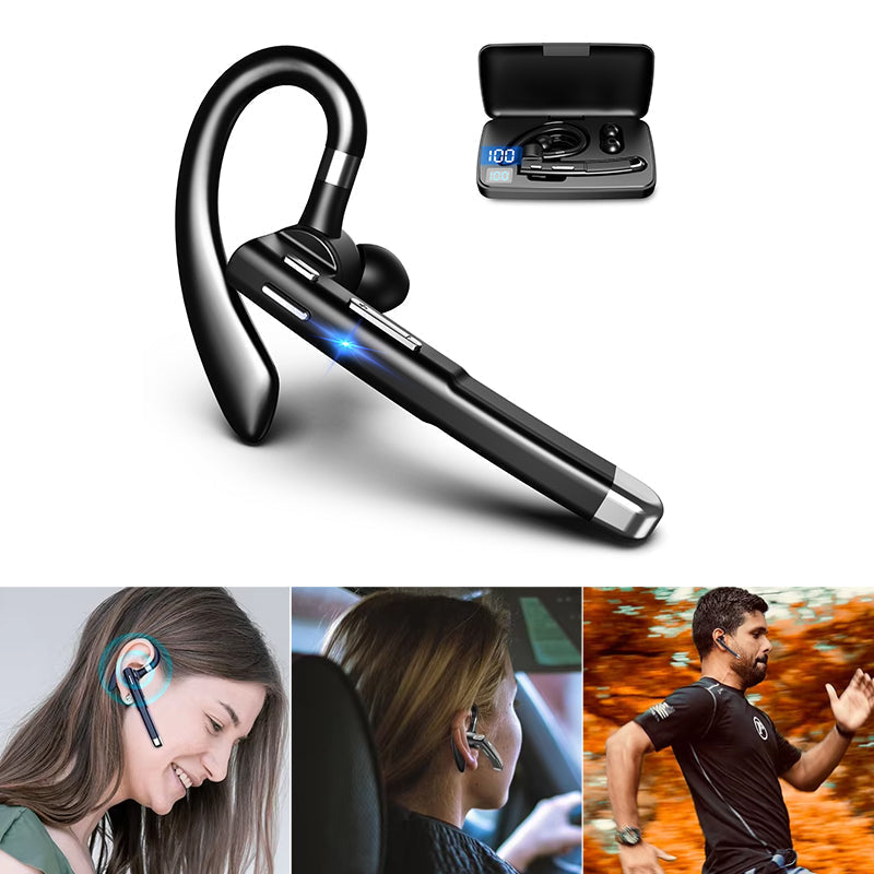 Wireless Bluetooth Headset with Noise Cancellation and HiFi Sound