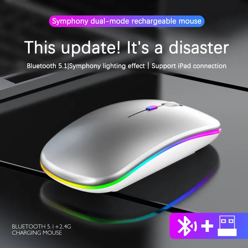 Wireless LED Mouse | Rechargeable Bluetooth Mouse
