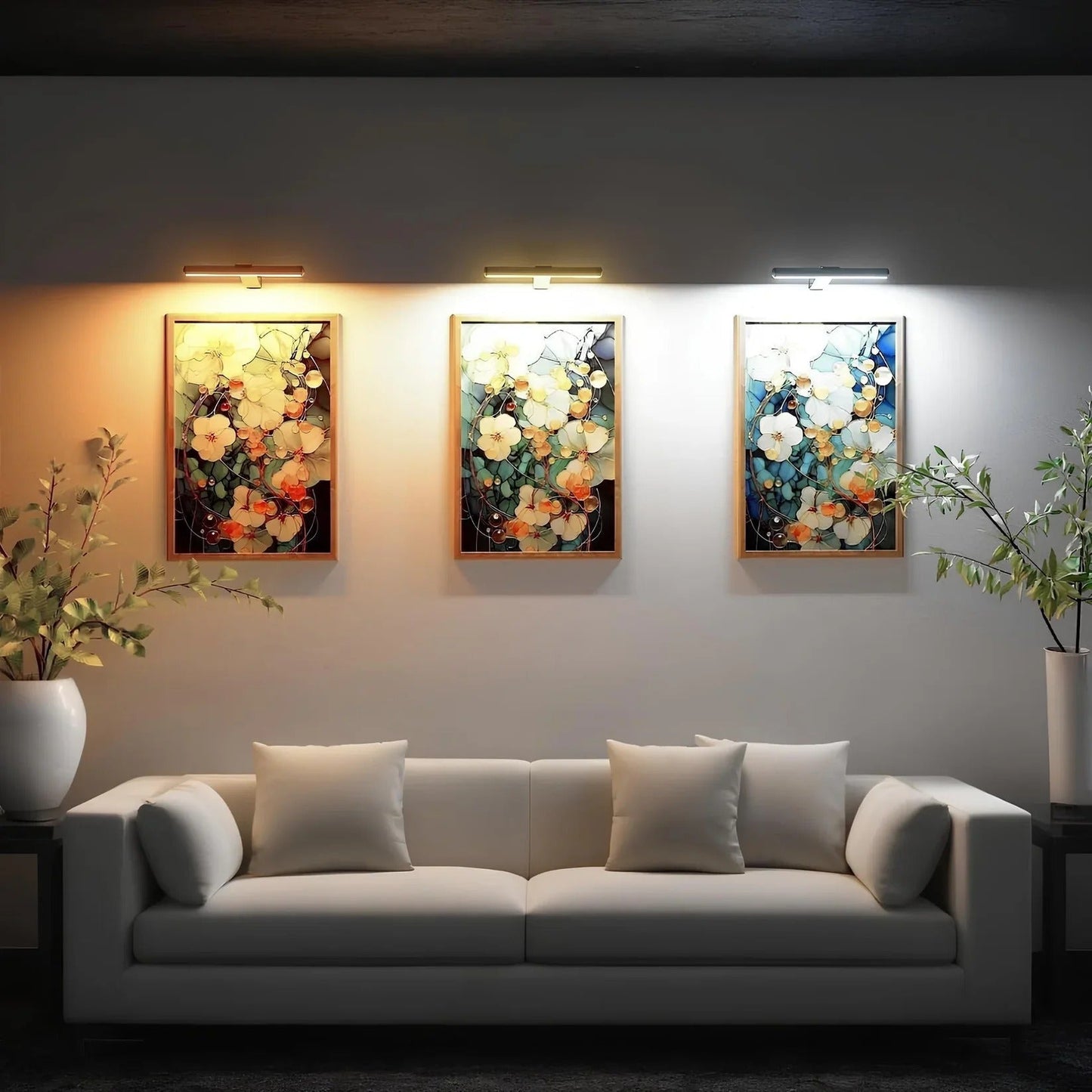 Wireless LED Picture Light – Rechargeable Wall Lamp with Remote & Adjustable Dimming