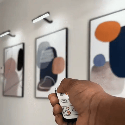 Wireless LED Picture Light – Rechargeable Wall Lamp with Remote & Adjustable Dimming