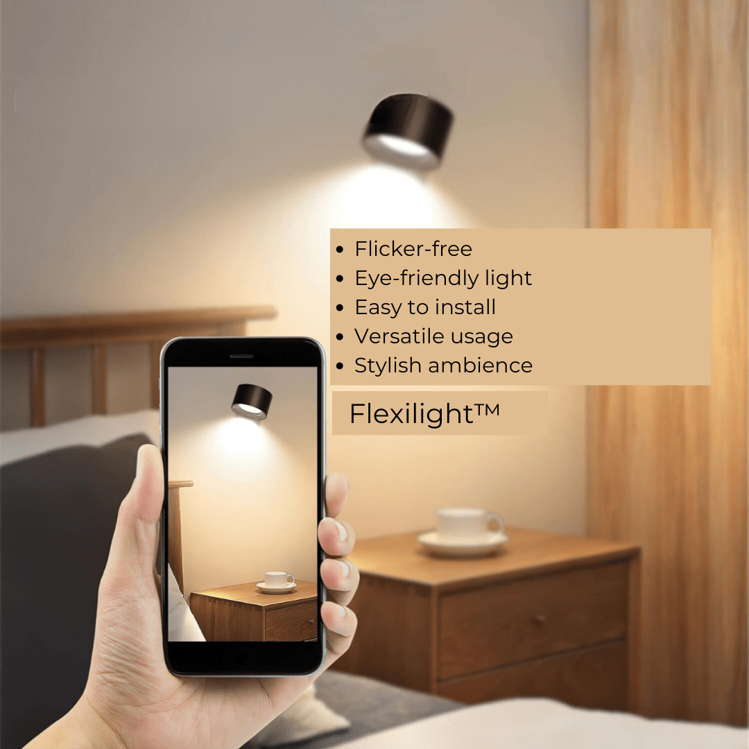 Wireless LED Wall Light with Touch Control & 360° Rotation