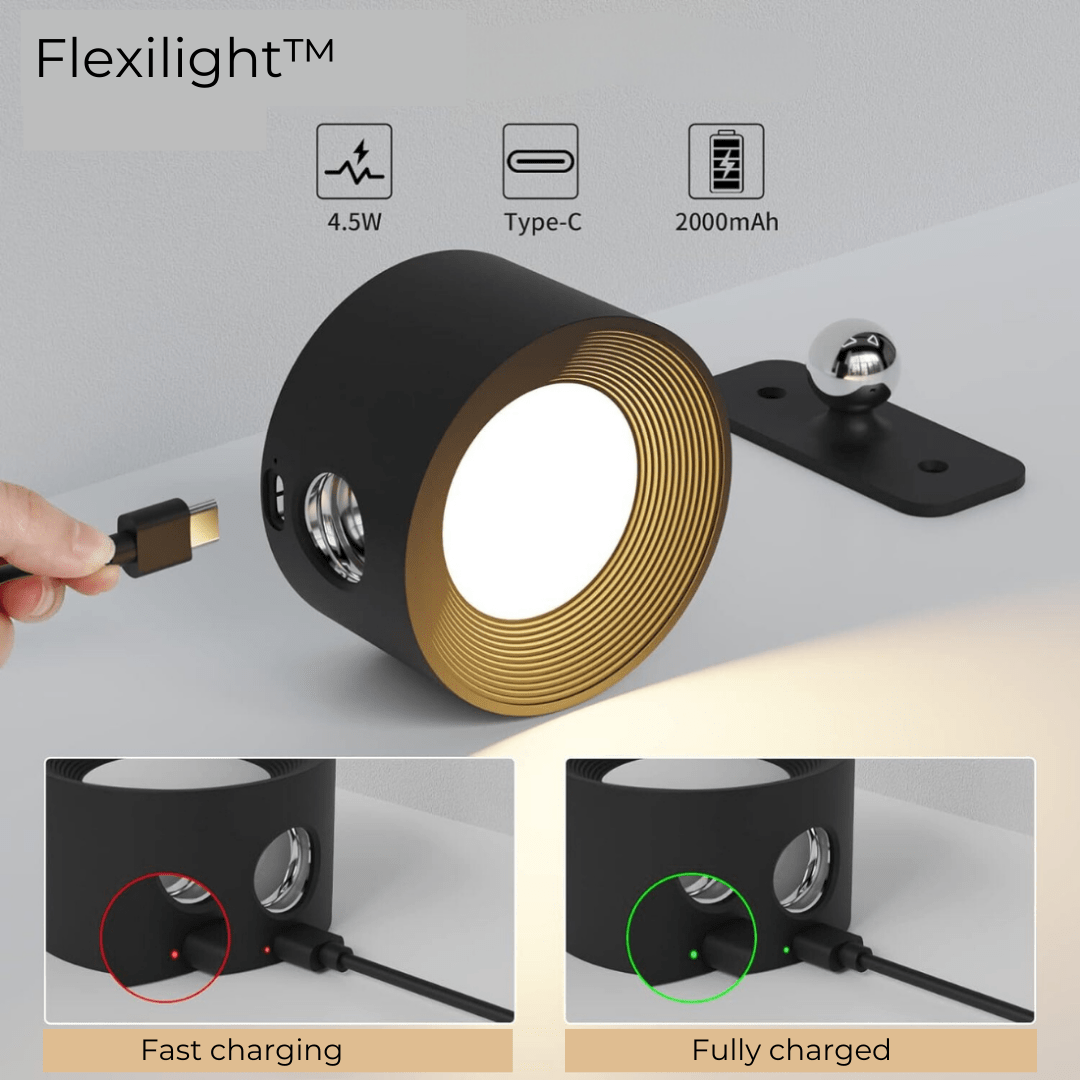 Wireless LED Wall Light with Touch Control & 360° Rotation