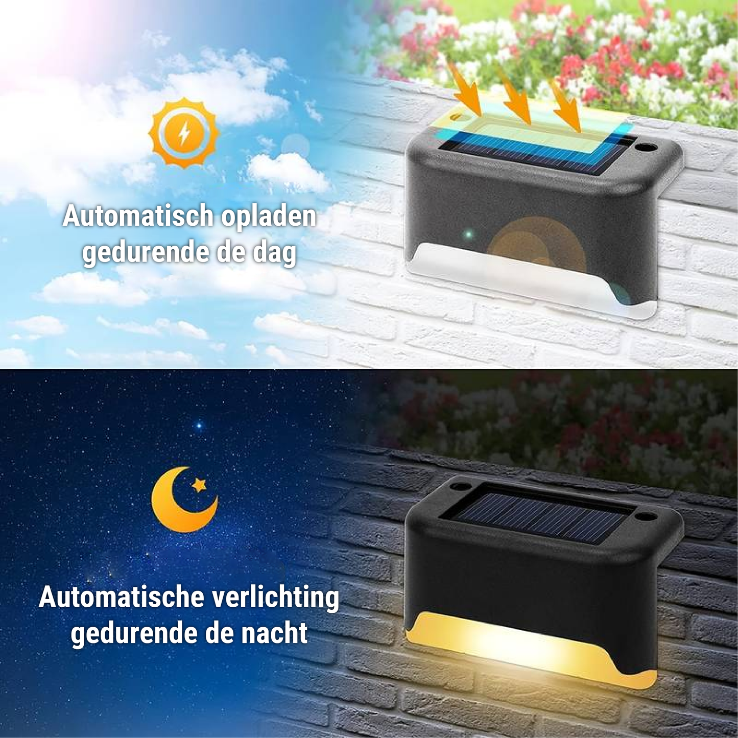 Wireless Solar Energy LED Wall Lamps | Weather Resistant | Energy Efficient Garden Lighting