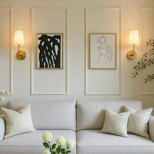 Wireless Wall Sconces with Dimming and Fabric Shade – 3 Color Temperatures, Remote Control, 2 Pieces for Bedroom and Hallway