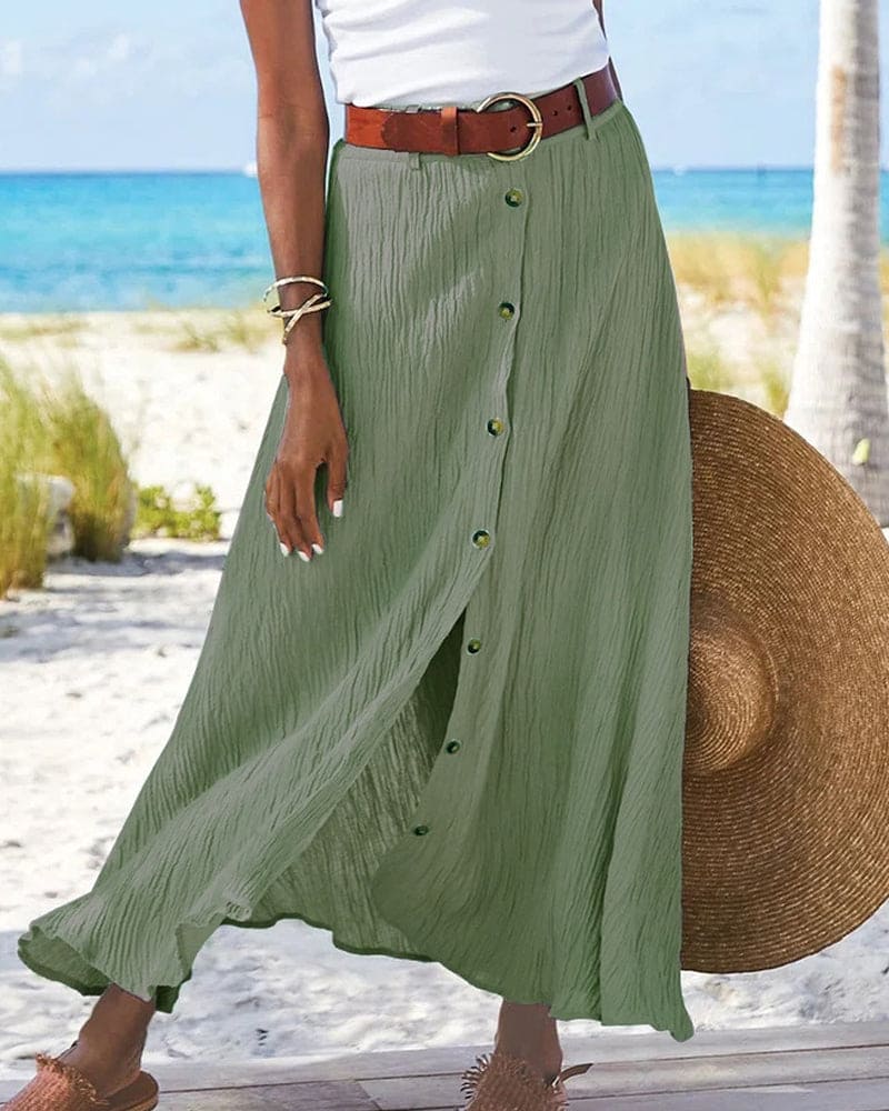 Women Airy Midi Skirt for Summer Days
