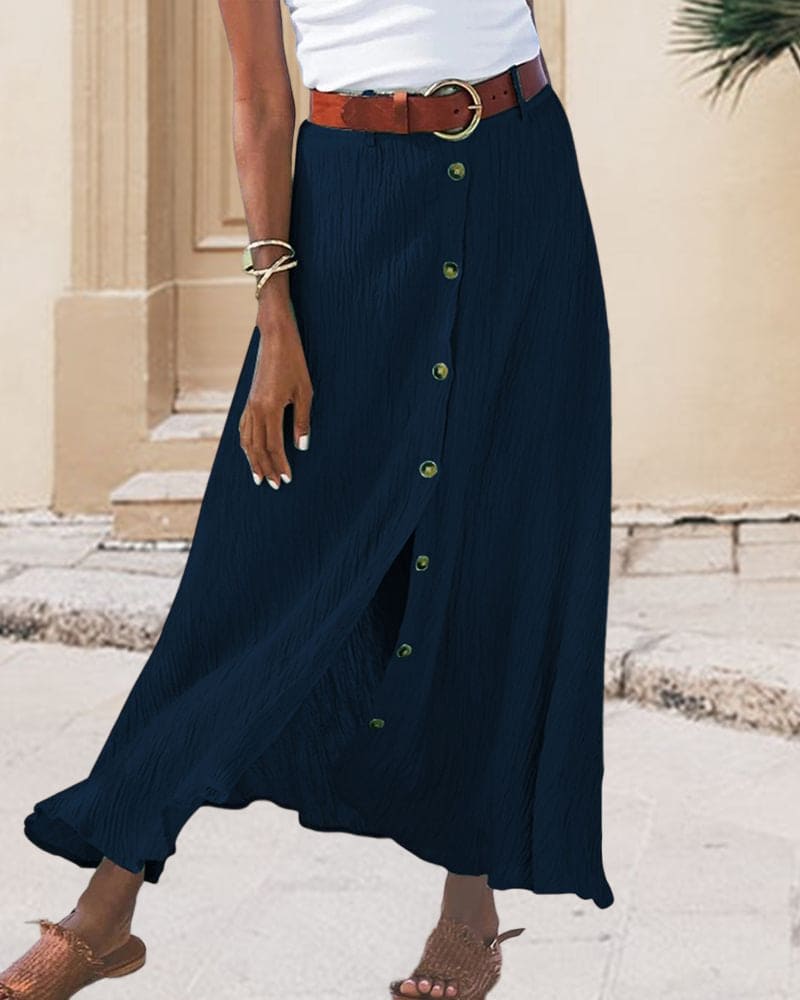 Women Airy Midi Skirt for Summer Days