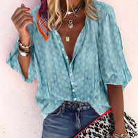 Women Blouse with Button Closure