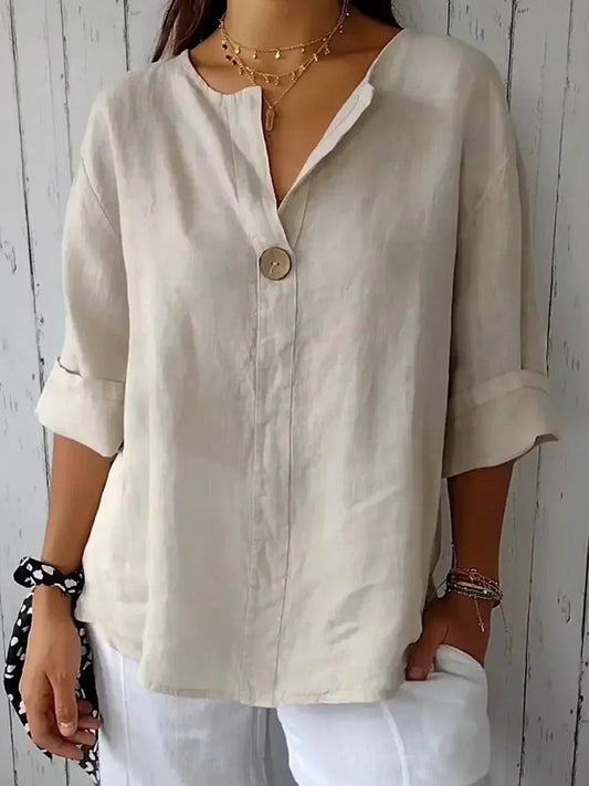 Women Blouse with Button Closure
