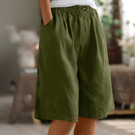 Women High Waist Wide Leg Shorts