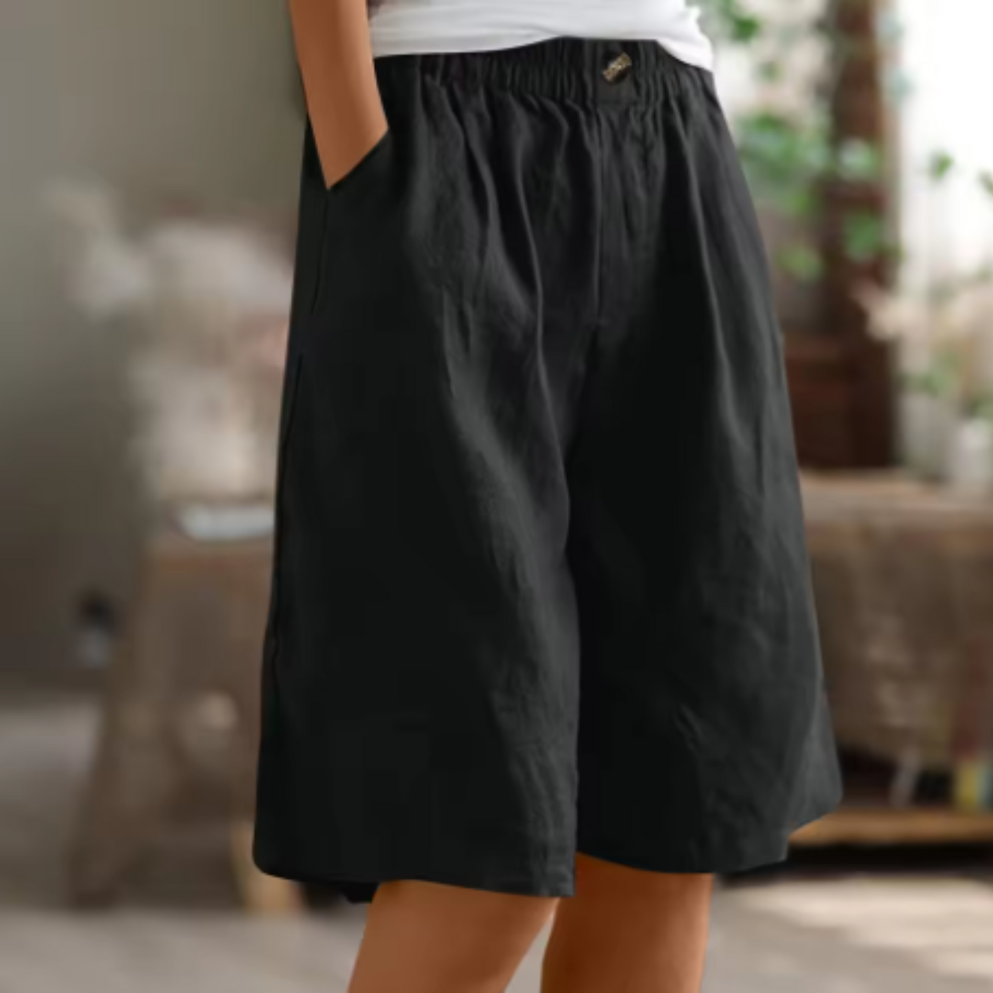 Women High Waist Wide Leg Shorts