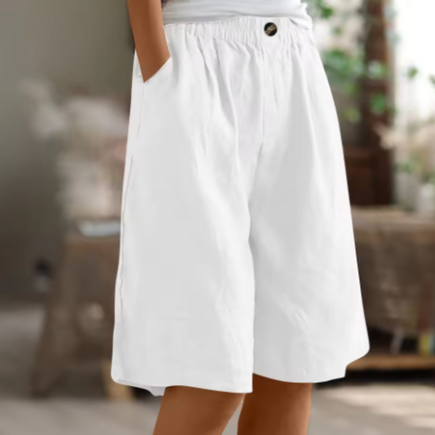 Women High Waist Wide Leg Shorts