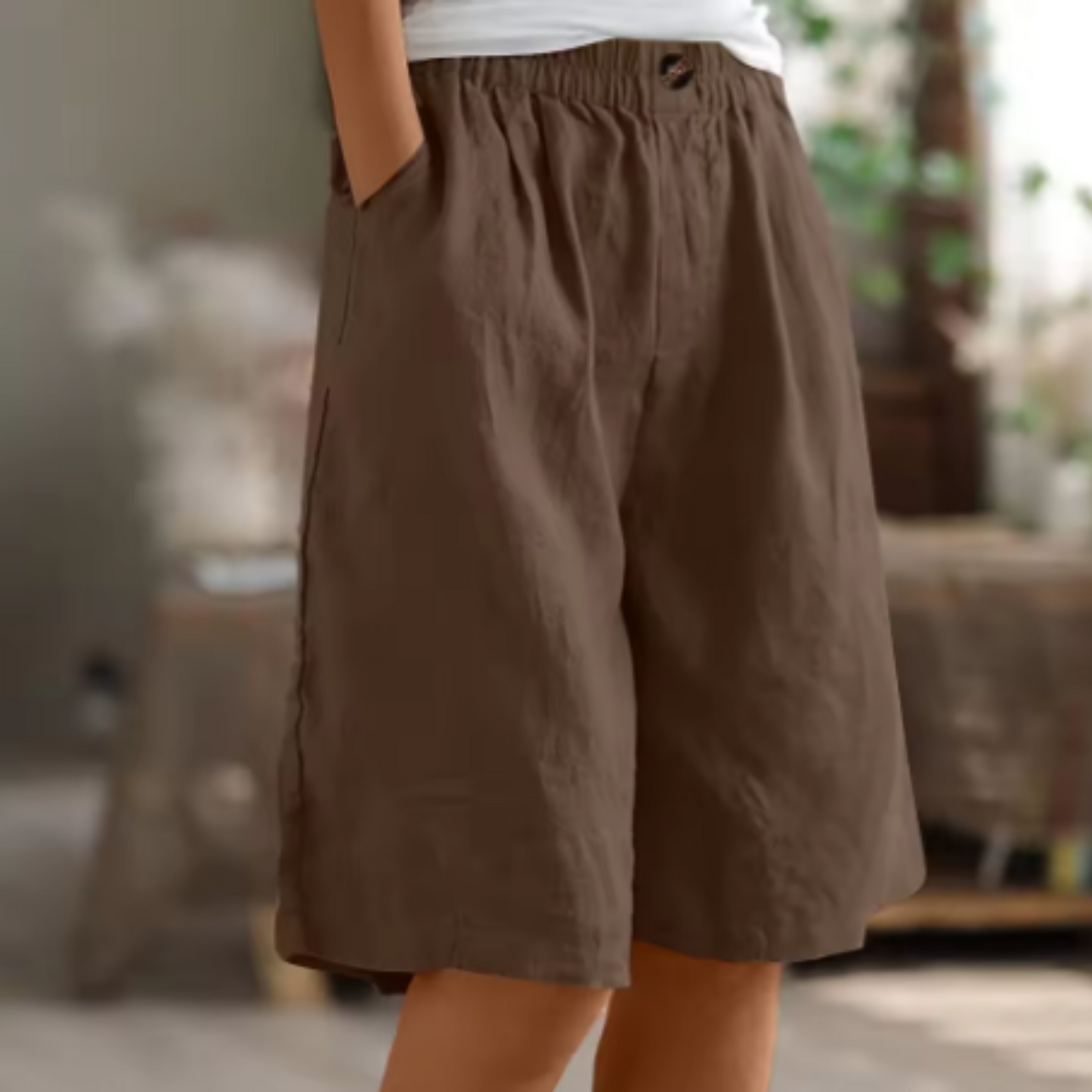 Women High Waist Wide Leg Shorts