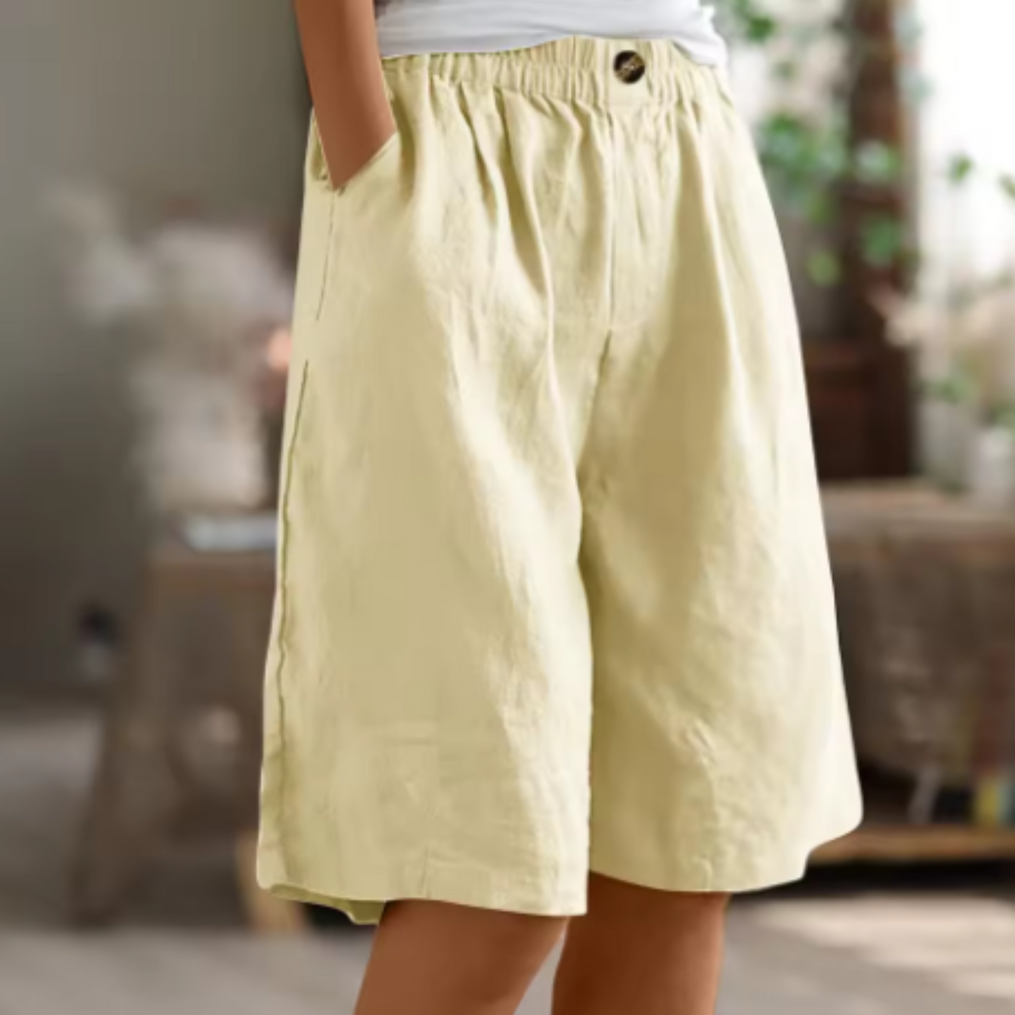 Women High Waist Wide Leg Shorts