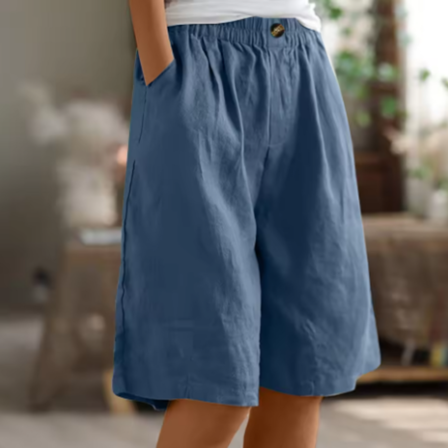 Women High Waist Wide Leg Shorts