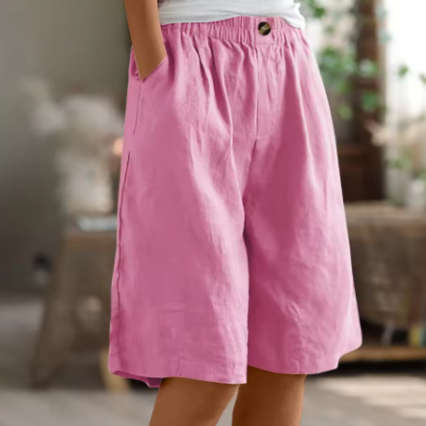Women High Waist Wide Leg Shorts