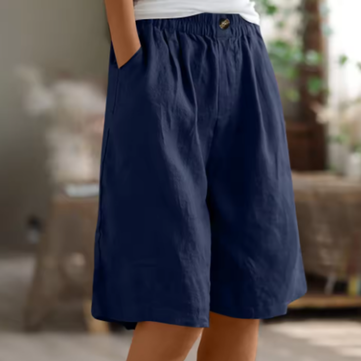Women High Waist Wide Leg Shorts