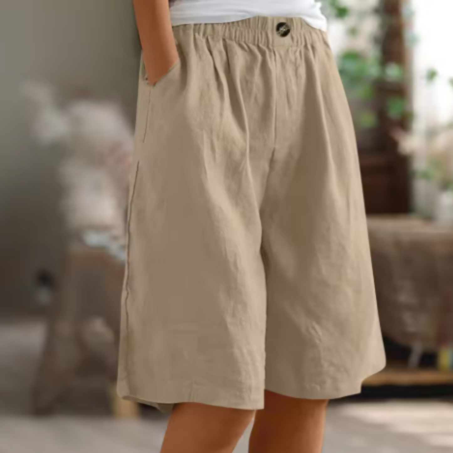 Women High Waist Wide Leg Shorts